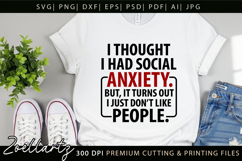 Funny Mental Health SVG Sarcastic Anxiety T-shirt Mug Design Product Image 4