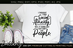 Funny Mental Health SVG Sarcastic Anxiety T-shirt Mug Design Product Image 6
