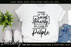 Funny Mental Health SVG Sarcastic Anxiety T-shirt Mug Design Product Image 6