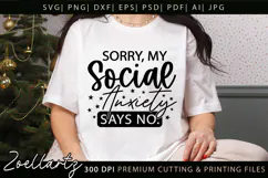 Sarcastic Mental Health SVG Funny Anxiety T-shirt Mug Design Product Image 1