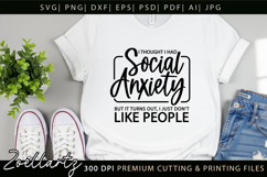 Funny Mental Health SVG Sarcastic Anxiety T-shirt Mug Design Product Image 7