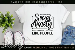 Funny Mental Health SVG Sarcastic Anxiety T-shirt Mug Design Product Image 7