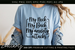 Funny Mental Health SVG Sarcastic Anxiety T-shirt Mug Design Product Image 4