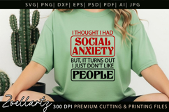 Sarcastic Mental Health SVG Funny Anxiety T-shirt Mug Design Product Image 2