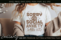 Funny Mental Health SVG Sarcastic Anxiety T-shirt Mug Design Product Image 6