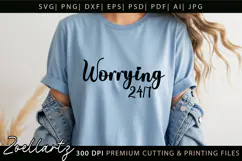 Funny Mental Health SVG Sarcastic Anxiety T-shirt Mug Design Product Image 2