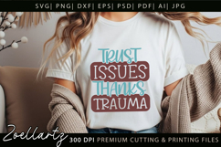 Funny Mental Health SVG Sarcastic Anxiety T-shirt Mug Design Product Image 6