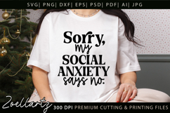 Sarcastic Mental Health SVG Funny Anxiety T-shirt Mug Design Product Image 1