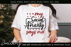 Funny Mental Health SVG Sarcastic Anxiety T-shirt Mug Design Product Image 1