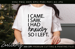 Funny Mental Health SVG Sarcastic Anxiety T-shirt Mug Design Product Image 1