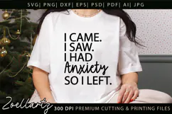 Funny Mental Health SVG Sarcastic Anxiety T-shirt Mug Design Product Image 1