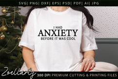 Funny Mental Health SVG Sarcastic Anxiety T-shirt Mug Design Product Image 1