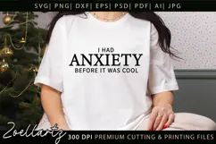 Funny Mental Health SVG Sarcastic Anxiety T-shirt Mug Design Product Image 1