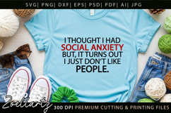 Sarcastic Mental Health SVG Funny Anxiety T-shirt Mug Design Product Image 3