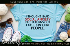 Sarcastic Mental Health SVG Funny Anxiety T-shirt Mug Design Product Image 3