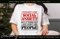 Sarcastic Mental Health SVG Funny Anxiety T-shirt Mug Design Product Image 1