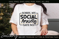 Funny Mental Health SVG Sarcastic Anxiety T-shirt Mug Design Product Image 5