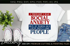 Sarcastic Mental Health SVG Funny Anxiety T-shirt Mug Design Product Image 6
