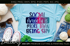 Mental Health Awareness SVG Funny Sarcastic Anxiety T-shirt Product Image 4