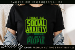 Mental Health Awareness SVG Funny Sarcastic Anxiety T-shirt Product Image 5