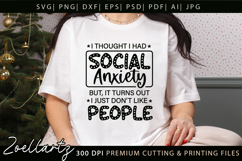 Sarcastic Mental Health SVG Funny Anxiety T-shirt Mug Design Product Image 1