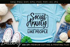 Funny Mental Health SVG Sarcastic Anxiety T-shirt Mug Design Product Image 3
