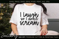 Funny Mental Health SVG Sarcastic Anxiety T-shirt Mug Design Product Image 1