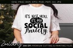 Sarcastic Mental Health SVG Funny Anxiety T-shirt Mug Design Product Image 1