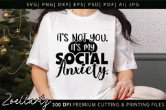 Sarcastic Mental Health SVG Funny Anxiety T-shirt Mug Design Product Image 1