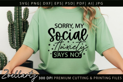 Sarcastic Mental Health SVG Funny Anxiety T-shirt Mug Design Product Image 5