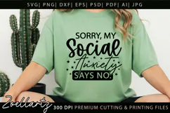 Sarcastic Mental Health SVG Funny Anxiety T-shirt Mug Design Product Image 5