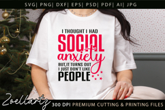 Sarcastic Mental Health SVG Funny Anxiety T-shirt Mug Design Product Image 1