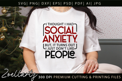 Sarcastic Mental Health SVG Funny Anxiety T-shirt Mug Design Product Image 1