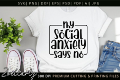 Sarcastic Mental Health SVG Funny Anxiety T-shirt Mug Design Product Image 6