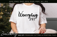 Funny Mental Health SVG Sarcastic Anxiety T-shirt Mug Design Product Image 1