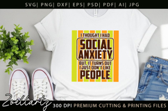 Sarcastic Mental Health SVG Funny Anxiety T-shirt Mug Design Product Image 5