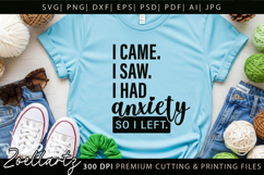 Mental Health Awareness SVG Funny Sarcastic Anxiety T-shirt Product Image 4