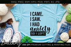 Mental Health Awareness SVG Funny Sarcastic Anxiety T-shirt Product Image 4