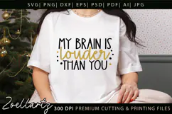 Funny Mental Health SVG Sarcastic Anxiety T-shirt Mug Design Product Image 1