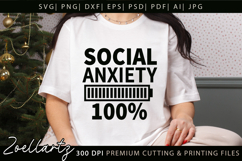 Mental Health Awareness SVG Funny Sarcastic Anxiety T-shirt Product Image 1