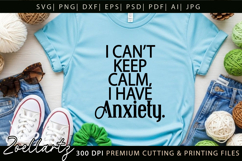 Funny Mental Health SVG Sarcastic Anxiety T-shirt Mug Design Product Image 1