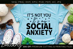 Mental Health Awareness SVG Funny Sarcastic Anxiety T-shirt Product Image 5