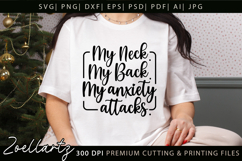 Funny Mental Health SVG Sarcastic Anxiety T-shirt Mug Design Product Image 1
