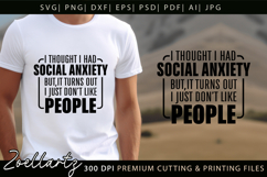 Funny Mental Health SVG Sarcastic Anxiety T-shirt Mug Design Product Image 2