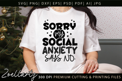 Funny Mental Health SVG Sarcastic Anxiety T-shirt Mug Design Product Image 1