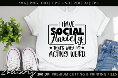 Mental Health Awareness SVG Funny Sarcastic Anxiety T-shirt Product Image 7