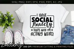 Mental Health Awareness SVG Funny Sarcastic Anxiety T-shirt Product Image 7