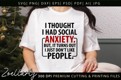 Funny Mental Health SVG Sarcastic Anxiety T-shirt Mug Design Product Image 1