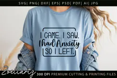 Funny Mental Health SVG Sarcastic Anxiety T-shirt Mug Design Product Image 4