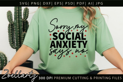 Sarcastic Mental Health SVG Funny Anxiety T-shirt Mug Design Product Image 2